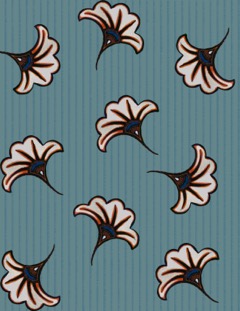 sky lilies motif print