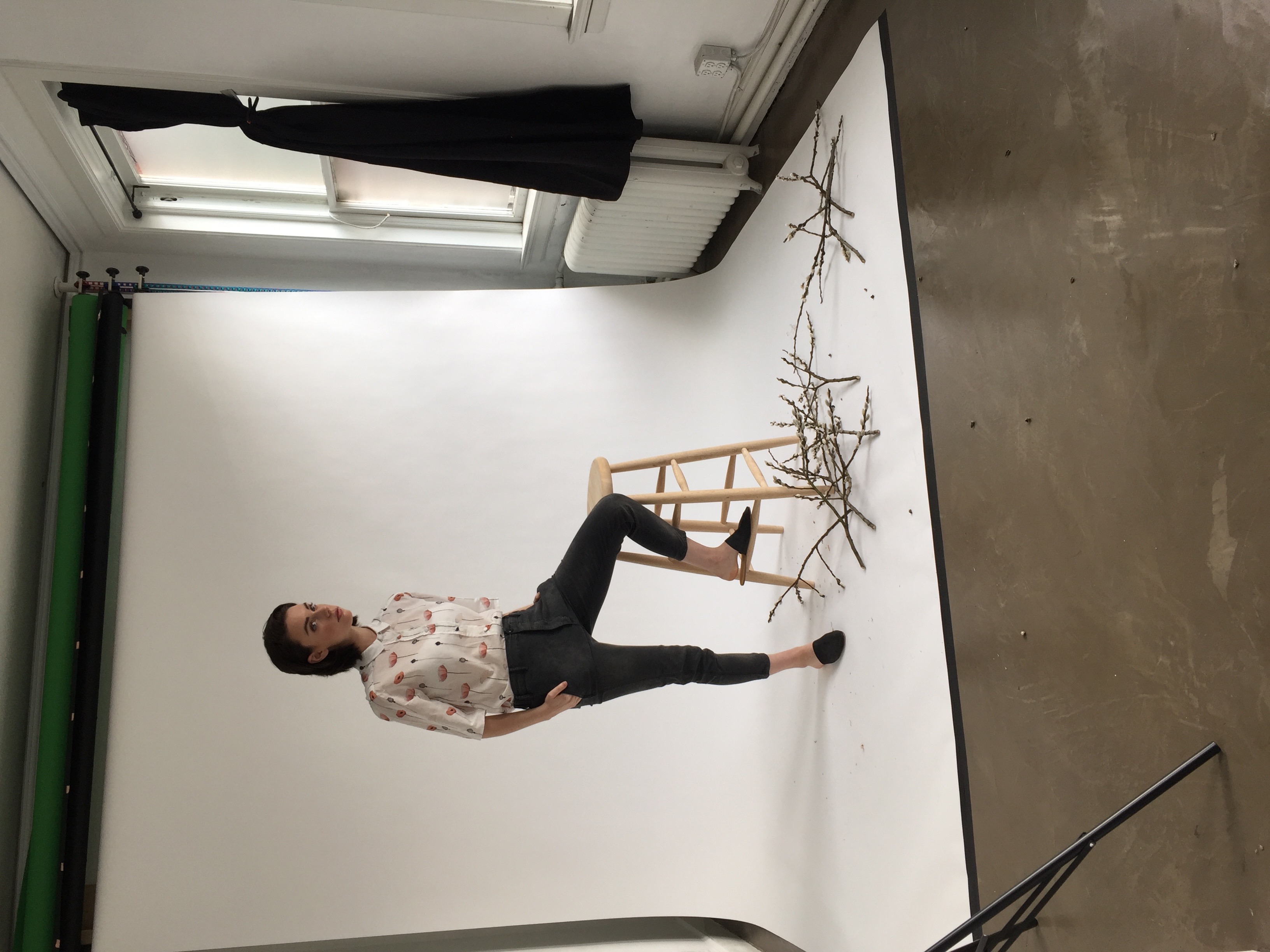 Printed blouse studio shoot